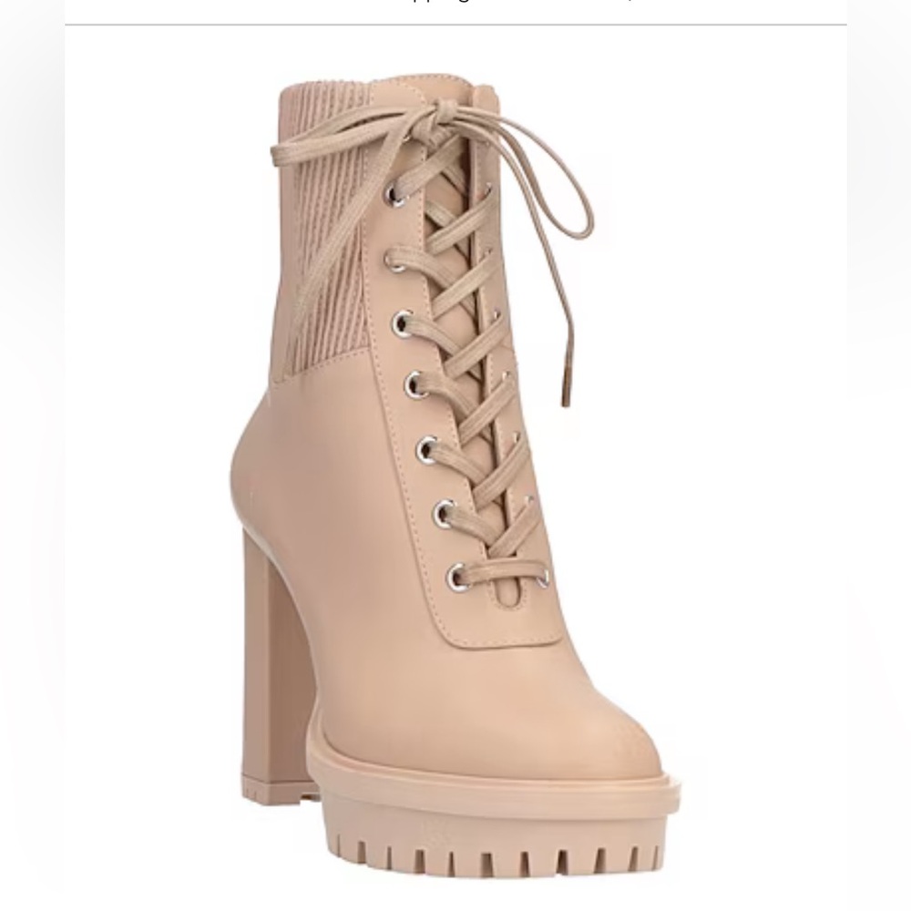 Gianvito Rossi - Martis Booties Beige Leather Combat Lace Up Boots EU 37 US 6.5 - Picture 11 of 11